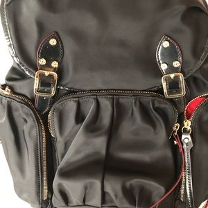 MZ Wallace Marlena Backpack black with red lining